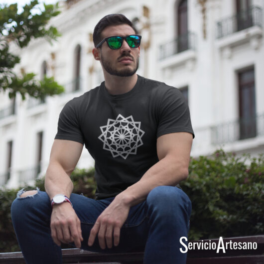 Mandala Geométrico Blanco Hombre