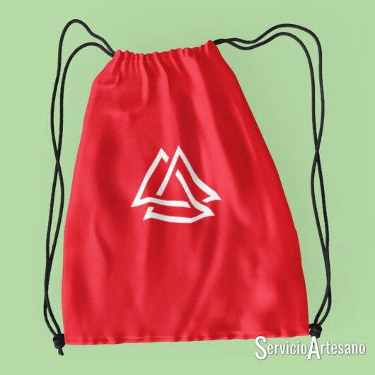 Bolsa de Deporte Vikinga "Ansuz": Odín Rojo, Sabiduría y Poder Divino