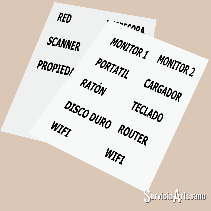 Pack 15 Vinilos de Corte - IT y Conectividad (Altura 2cm)